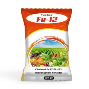 PureCrop Fe 12 | Chelated Zinc EDTA 12% | High Quality Micronutrient Fertilizer for Crops I 500gm x 20pc